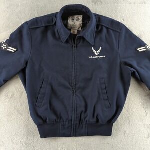 Vintage Wings Collection Jacket Mens 44S Large Blue USAF Military Air Force